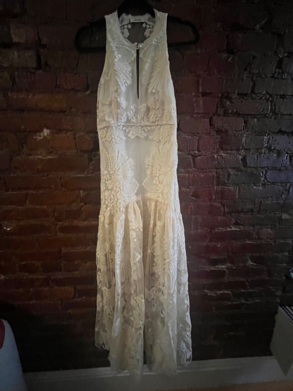 Sandro Floral Cotton Guipure maxi dress - Picture 6 of 6